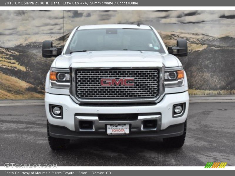 Summit White / Cocoa/Dune 2015 GMC Sierra 2500HD Denali Crew Cab 4x4