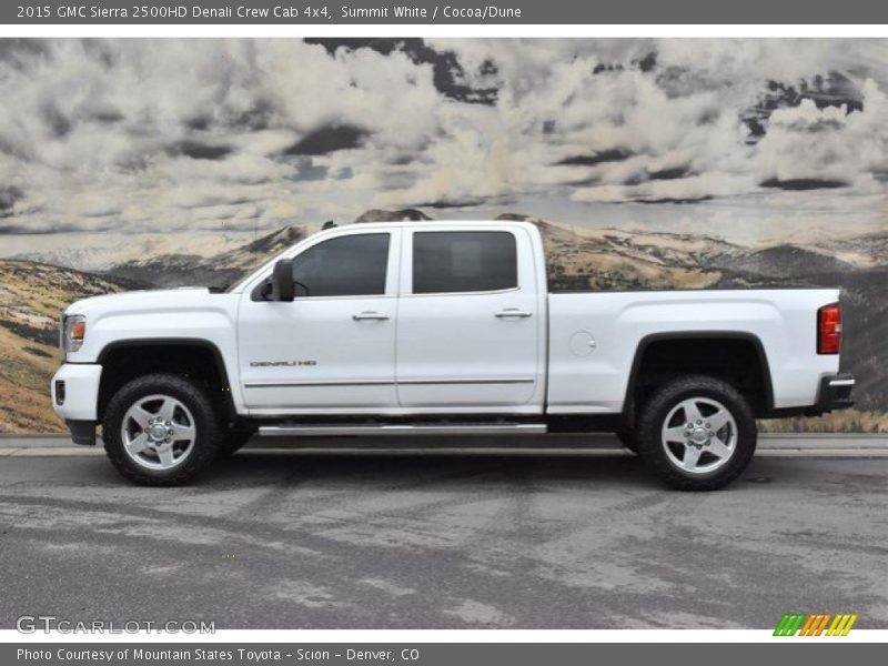 Summit White / Cocoa/Dune 2015 GMC Sierra 2500HD Denali Crew Cab 4x4