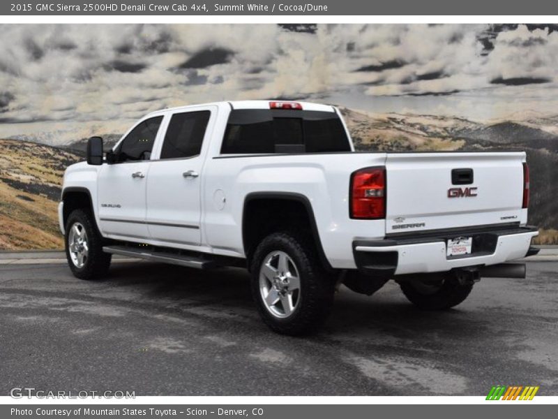 Summit White / Cocoa/Dune 2015 GMC Sierra 2500HD Denali Crew Cab 4x4