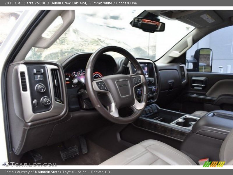Summit White / Cocoa/Dune 2015 GMC Sierra 2500HD Denali Crew Cab 4x4