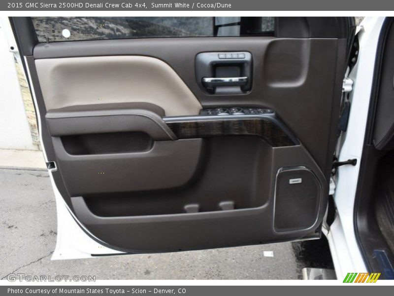 Summit White / Cocoa/Dune 2015 GMC Sierra 2500HD Denali Crew Cab 4x4