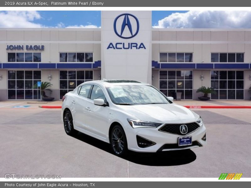 Platinum White Pearl / Ebony 2019 Acura ILX A-Spec