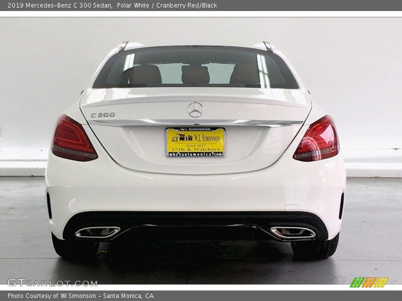 Polar White / Cranberry Red/Black 2019 Mercedes-Benz C 300 Sedan