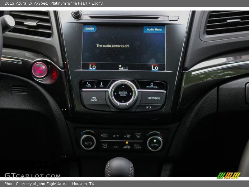 Platinum White Pearl / Ebony 2019 Acura ILX A-Spec