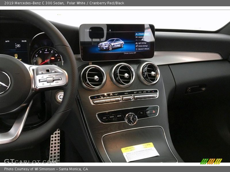 Polar White / Cranberry Red/Black 2019 Mercedes-Benz C 300 Sedan