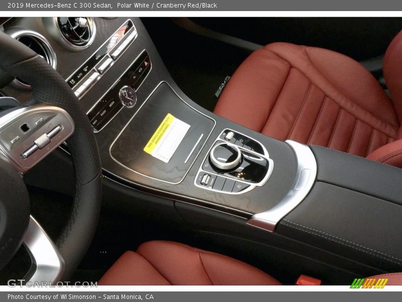 Polar White / Cranberry Red/Black 2019 Mercedes-Benz C 300 Sedan