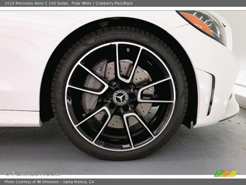 Polar White / Cranberry Red/Black 2019 Mercedes-Benz C 300 Sedan