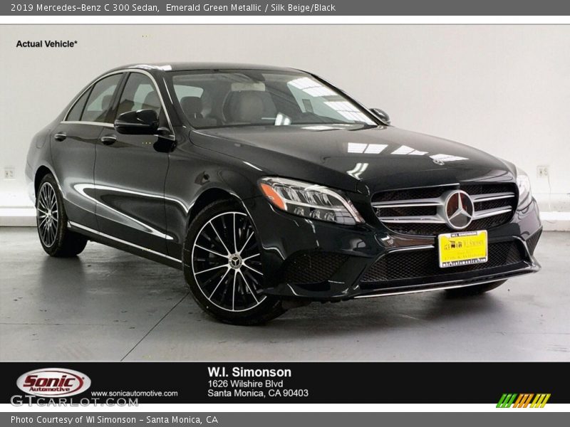 Emerald Green Metallic / Silk Beige/Black 2019 Mercedes-Benz C 300 Sedan