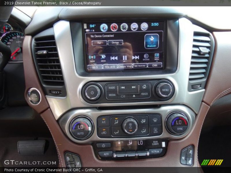 Controls of 2019 Tahoe Premier