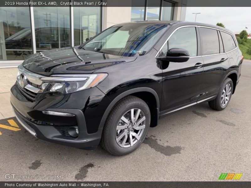 Crystal Black Pearl / Gray 2019 Honda Pilot EX-L AWD