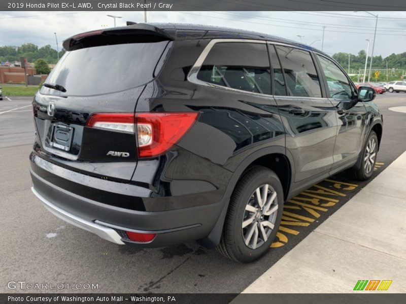Crystal Black Pearl / Gray 2019 Honda Pilot EX-L AWD