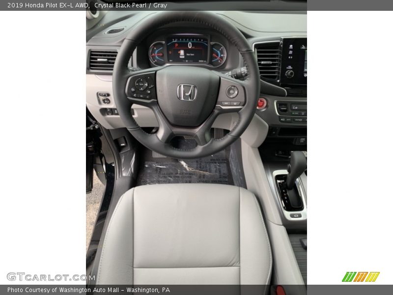 Crystal Black Pearl / Gray 2019 Honda Pilot EX-L AWD