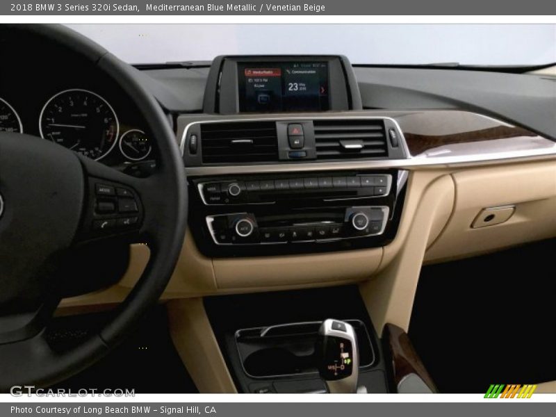 Mediterranean Blue Metallic / Venetian Beige 2018 BMW 3 Series 320i Sedan