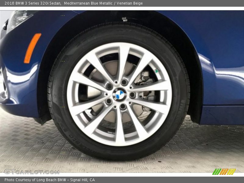 Mediterranean Blue Metallic / Venetian Beige 2018 BMW 3 Series 320i Sedan