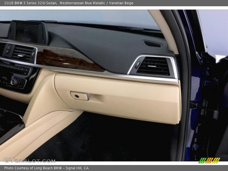 Mediterranean Blue Metallic / Venetian Beige 2018 BMW 3 Series 320i Sedan