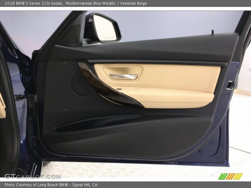 Mediterranean Blue Metallic / Venetian Beige 2018 BMW 3 Series 320i Sedan