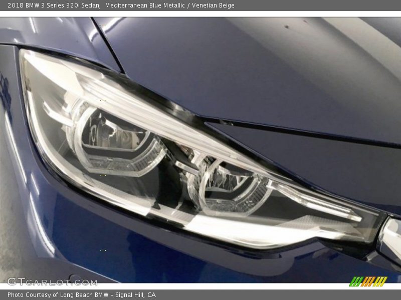 Mediterranean Blue Metallic / Venetian Beige 2018 BMW 3 Series 320i Sedan