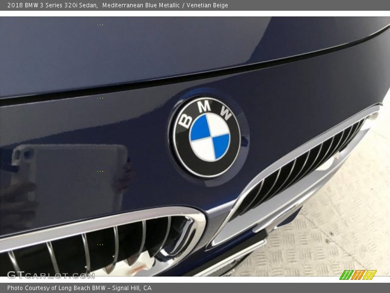 Mediterranean Blue Metallic / Venetian Beige 2018 BMW 3 Series 320i Sedan