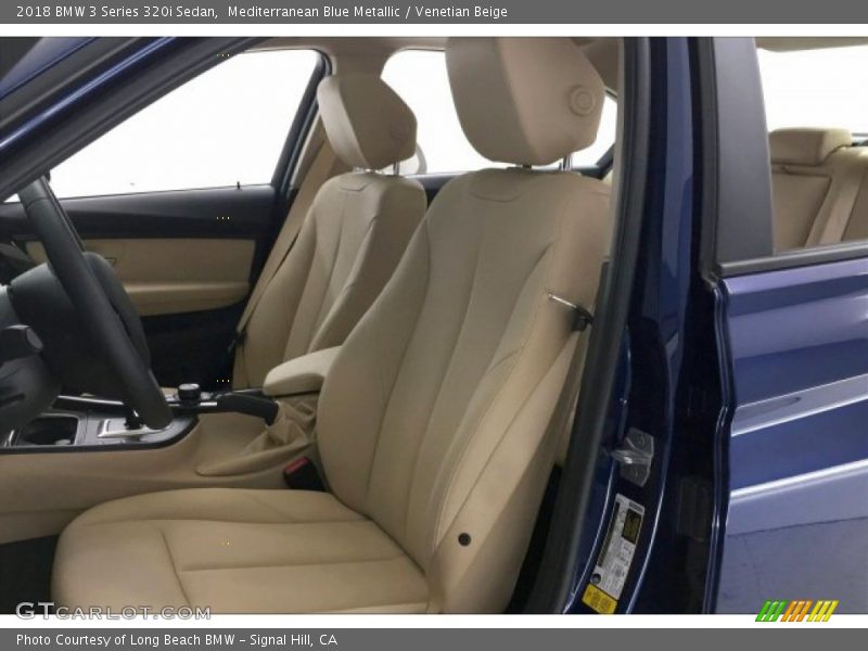 Mediterranean Blue Metallic / Venetian Beige 2018 BMW 3 Series 320i Sedan