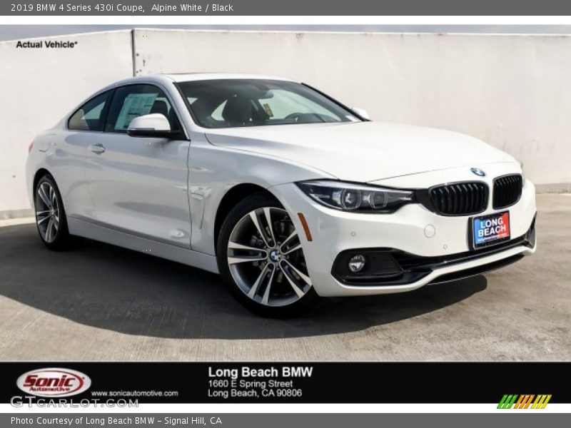 Alpine White / Black 2019 BMW 4 Series 430i Coupe