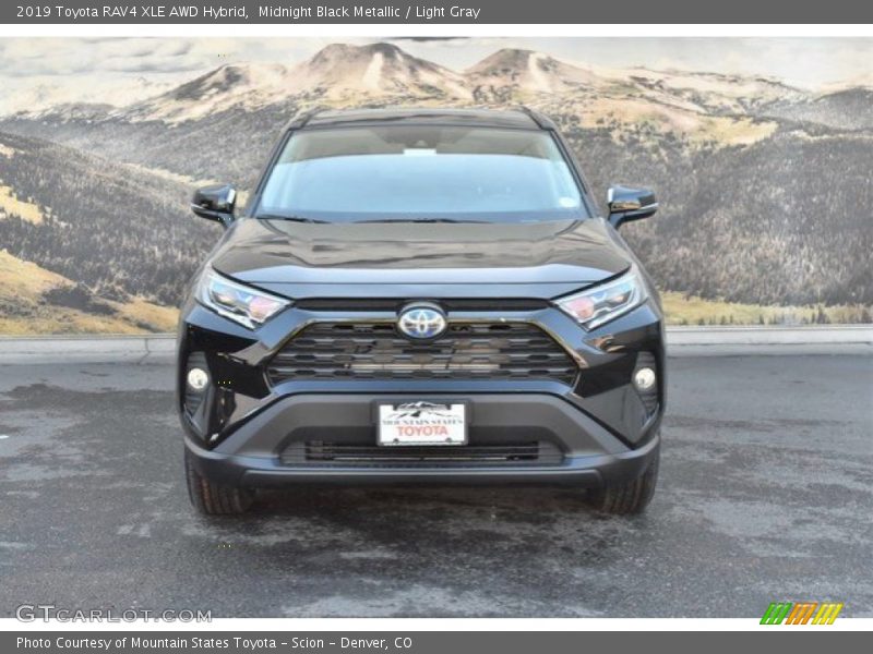 Midnight Black Metallic / Light Gray 2019 Toyota RAV4 XLE AWD Hybrid