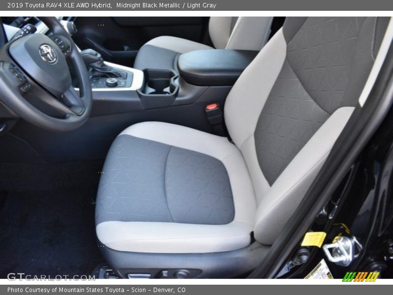 Midnight Black Metallic / Light Gray 2019 Toyota RAV4 XLE AWD Hybrid