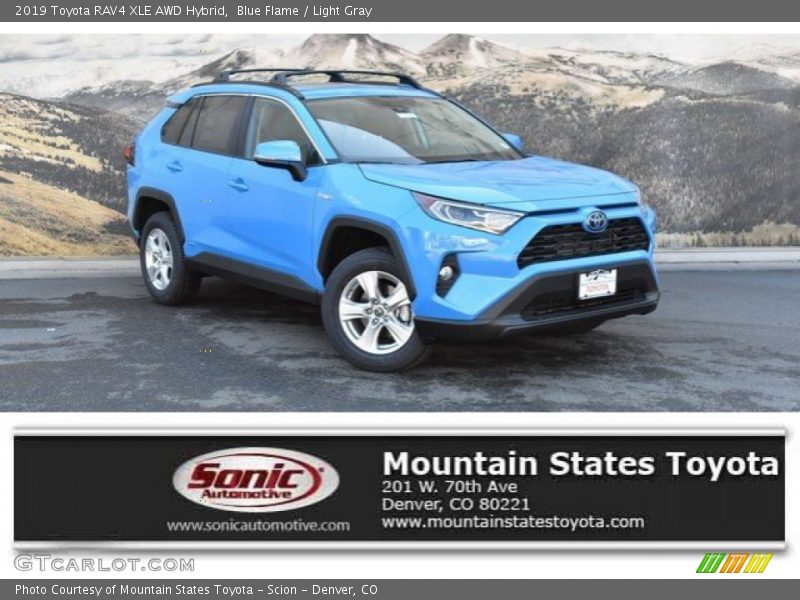 Blue Flame / Light Gray 2019 Toyota RAV4 XLE AWD Hybrid