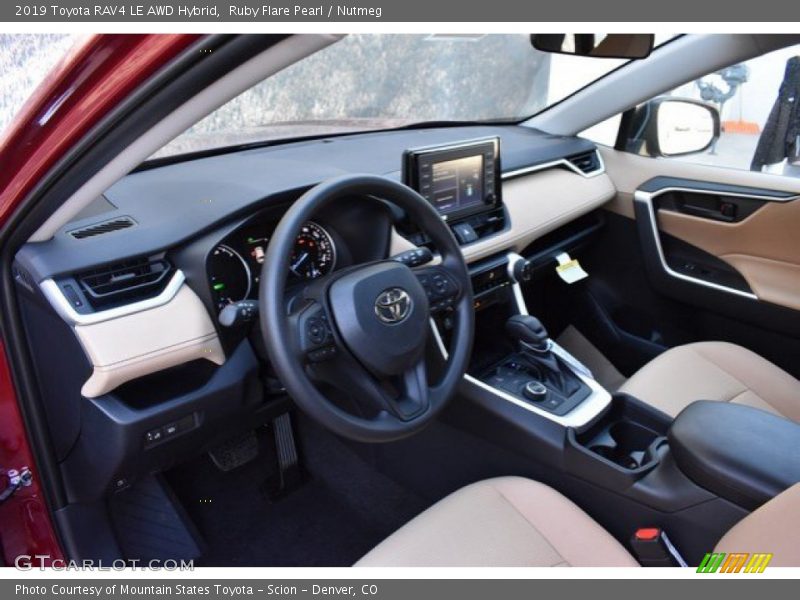 Ruby Flare Pearl / Nutmeg 2019 Toyota RAV4 LE AWD Hybrid