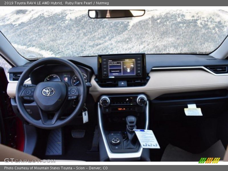 Ruby Flare Pearl / Nutmeg 2019 Toyota RAV4 LE AWD Hybrid