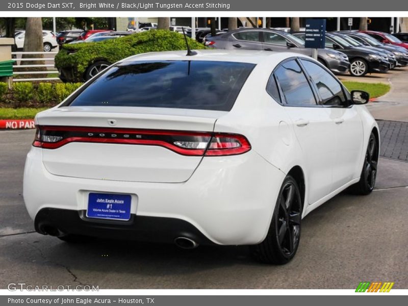 Bright White / Black/Light Tungsten Accent Stitching 2015 Dodge Dart SXT