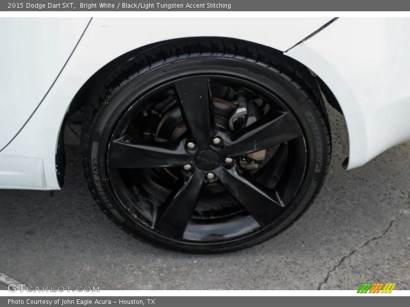Bright White / Black/Light Tungsten Accent Stitching 2015 Dodge Dart SXT