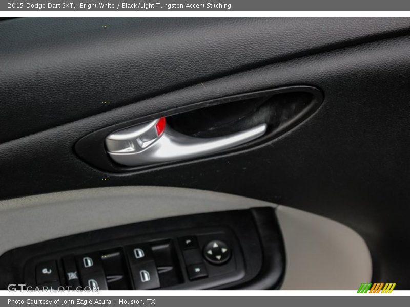 Bright White / Black/Light Tungsten Accent Stitching 2015 Dodge Dart SXT