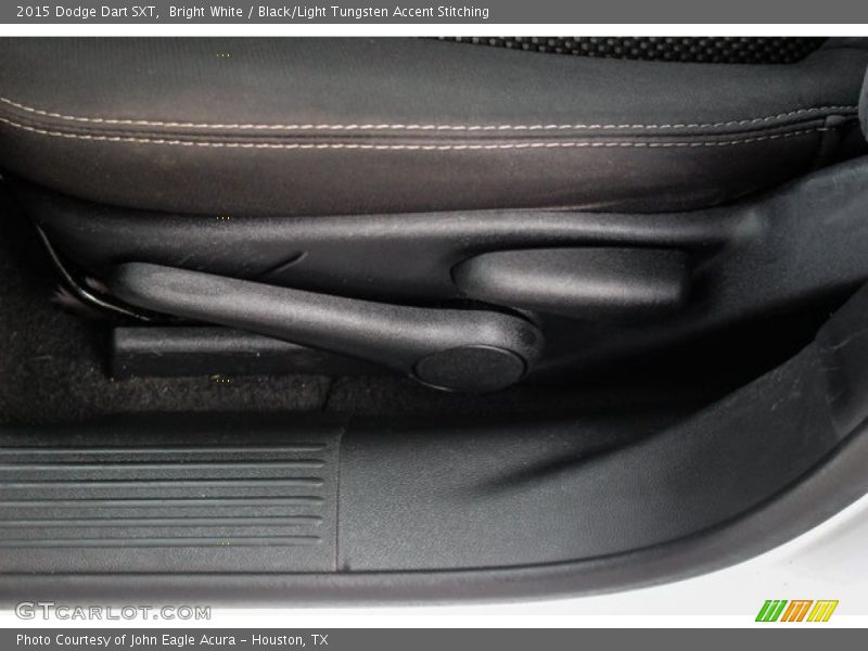 Bright White / Black/Light Tungsten Accent Stitching 2015 Dodge Dart SXT