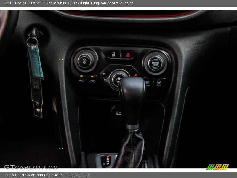 Bright White / Black/Light Tungsten Accent Stitching 2015 Dodge Dart SXT