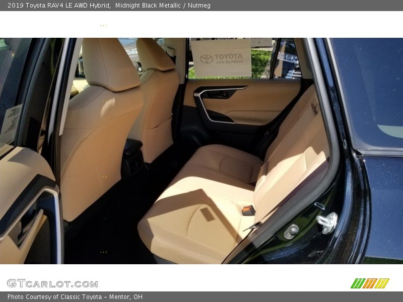 Midnight Black Metallic / Nutmeg 2019 Toyota RAV4 LE AWD Hybrid