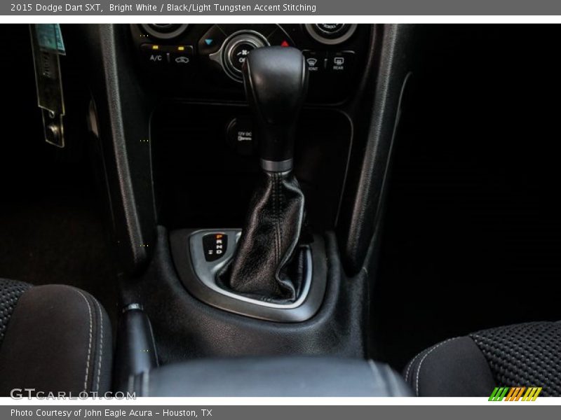 Bright White / Black/Light Tungsten Accent Stitching 2015 Dodge Dart SXT