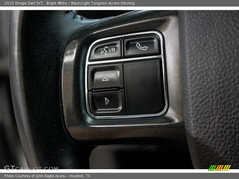 Bright White / Black/Light Tungsten Accent Stitching 2015 Dodge Dart SXT