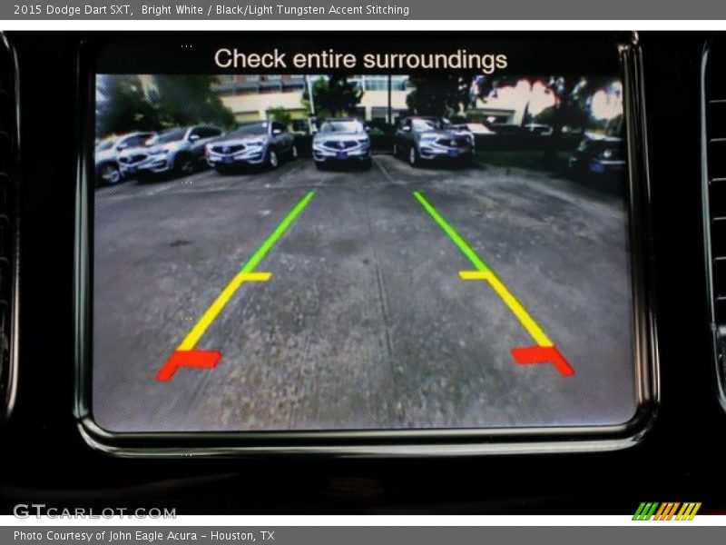 Bright White / Black/Light Tungsten Accent Stitching 2015 Dodge Dart SXT