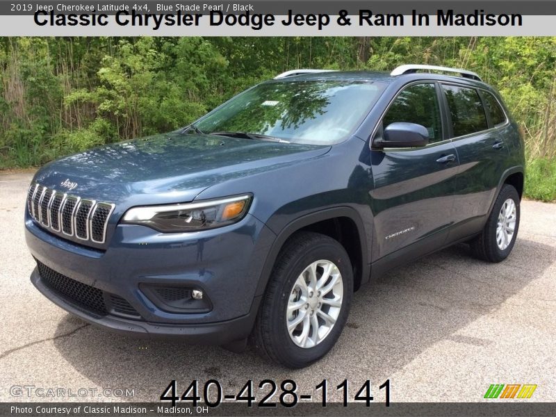 Blue Shade Pearl / Black 2019 Jeep Cherokee Latitude 4x4