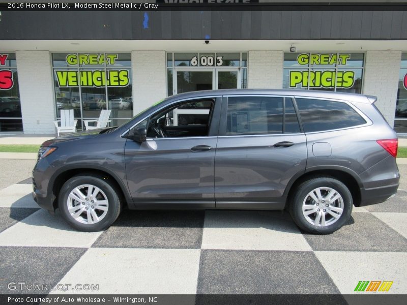 Modern Steel Metallic / Gray 2016 Honda Pilot LX