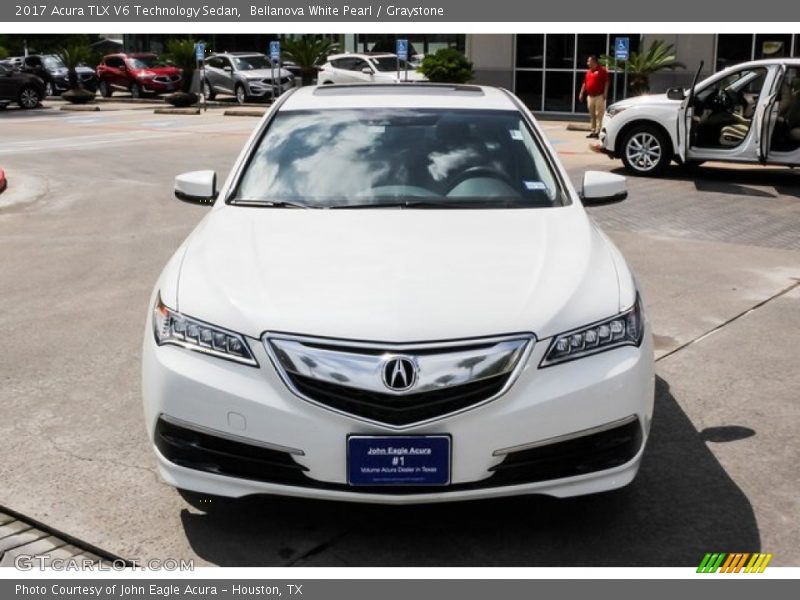 Bellanova White Pearl / Graystone 2017 Acura TLX V6 Technology Sedan