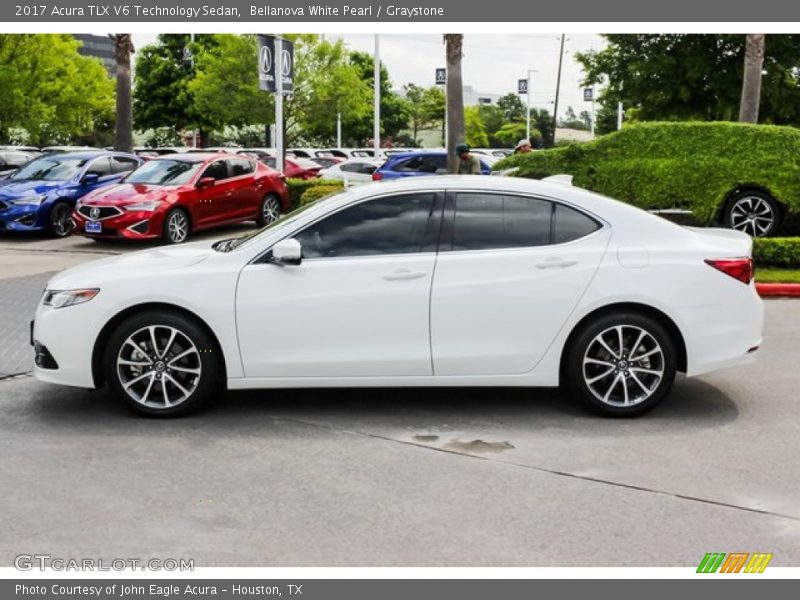 Bellanova White Pearl / Graystone 2017 Acura TLX V6 Technology Sedan