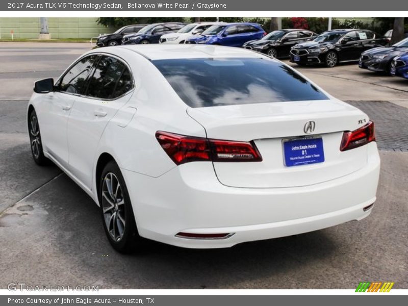 Bellanova White Pearl / Graystone 2017 Acura TLX V6 Technology Sedan