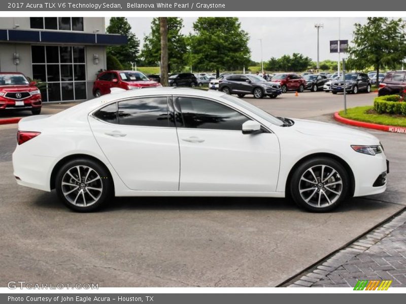 Bellanova White Pearl / Graystone 2017 Acura TLX V6 Technology Sedan