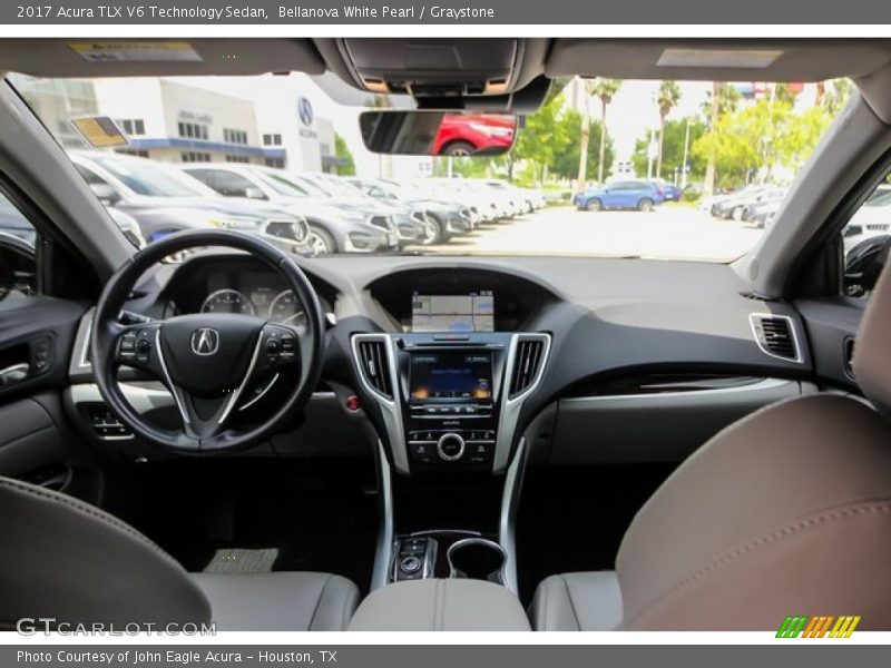 Bellanova White Pearl / Graystone 2017 Acura TLX V6 Technology Sedan
