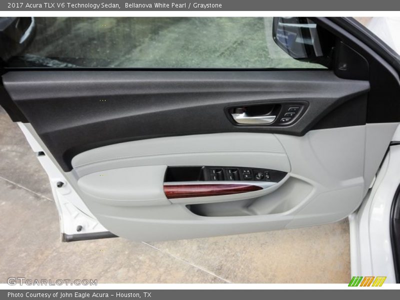 Bellanova White Pearl / Graystone 2017 Acura TLX V6 Technology Sedan
