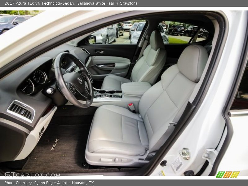 Bellanova White Pearl / Graystone 2017 Acura TLX V6 Technology Sedan