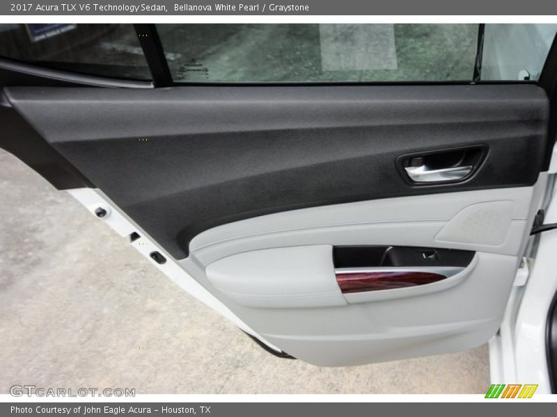 Bellanova White Pearl / Graystone 2017 Acura TLX V6 Technology Sedan