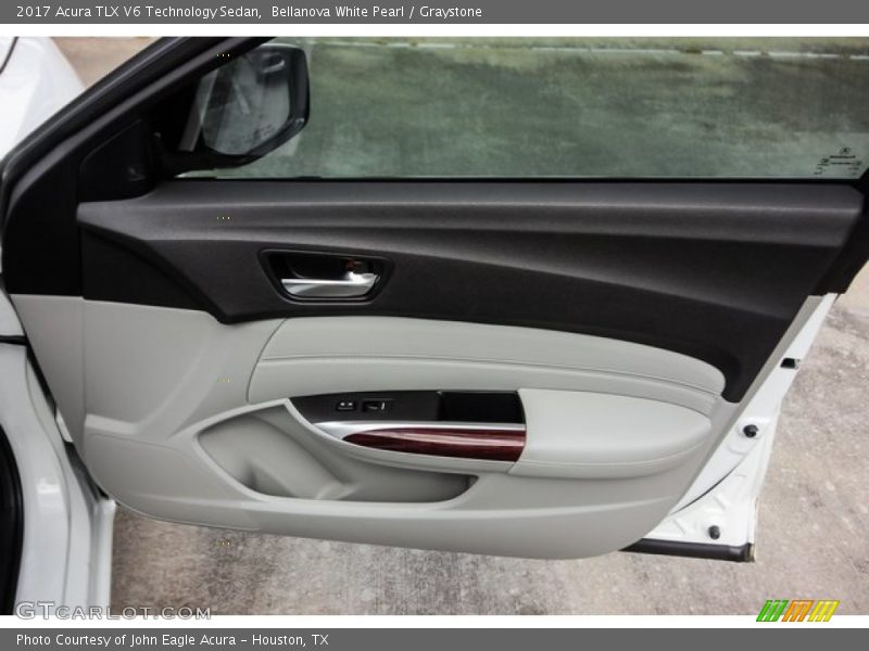 Bellanova White Pearl / Graystone 2017 Acura TLX V6 Technology Sedan