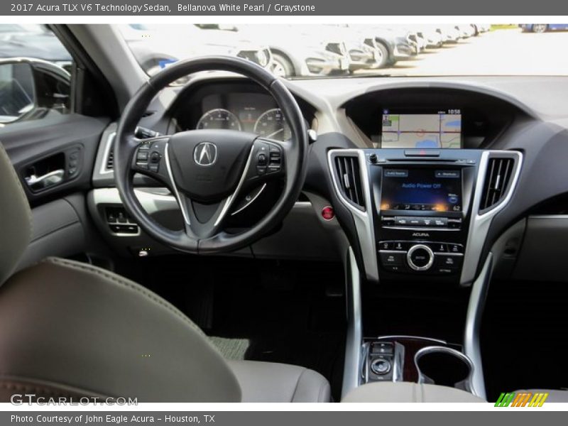 Bellanova White Pearl / Graystone 2017 Acura TLX V6 Technology Sedan